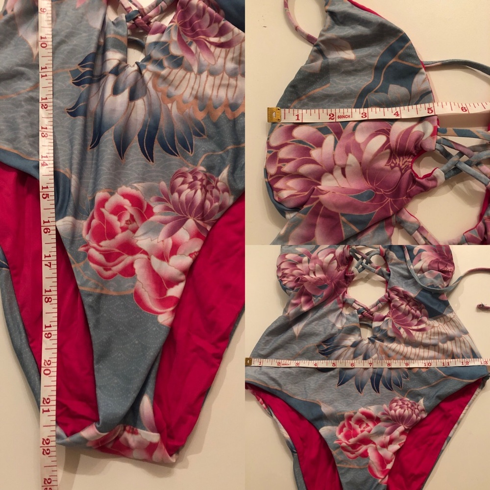 ISABELLA ROSE PURPLE & PINK ONE PIECE BIKINI XS/S - Picture 8 of 8